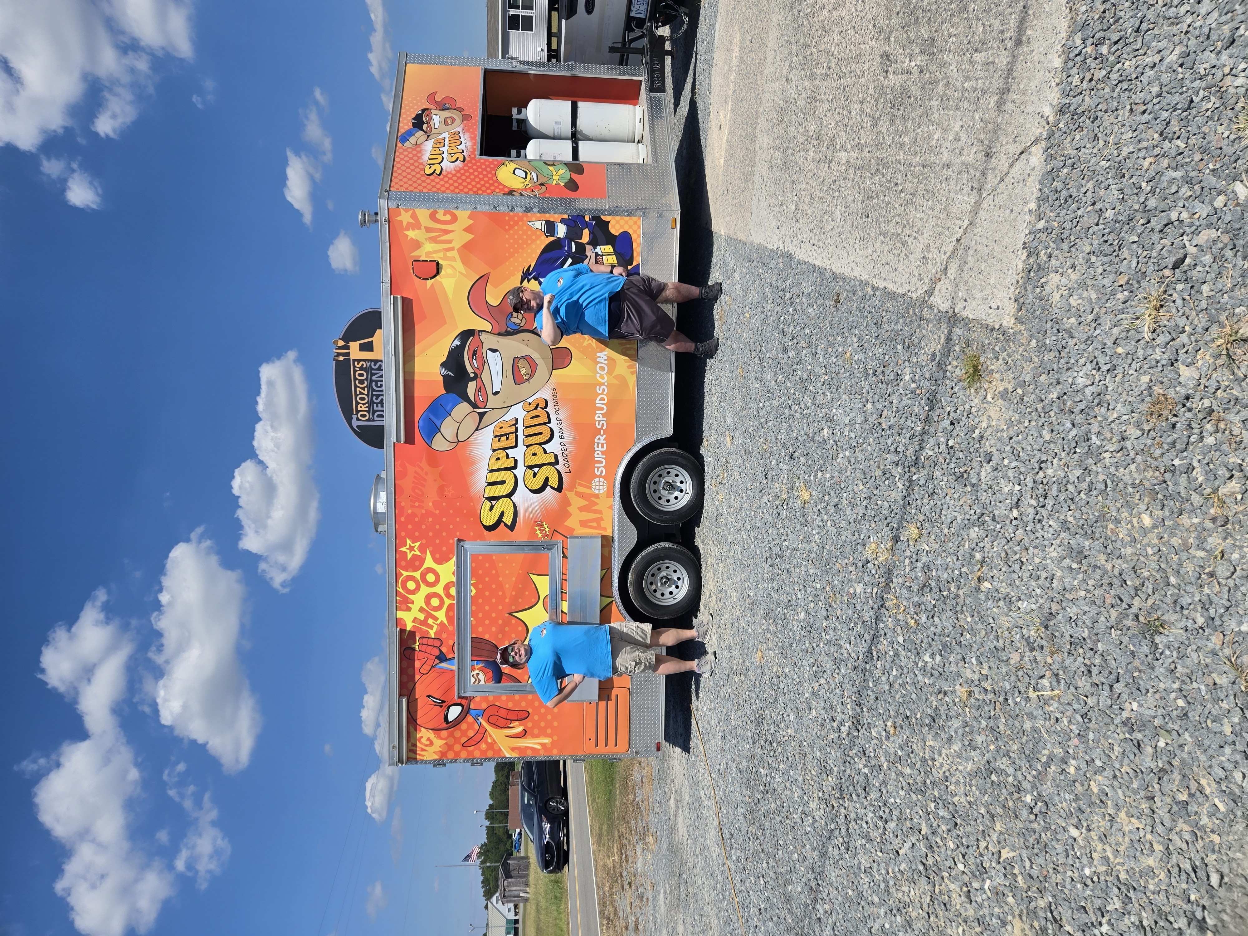 Super Spuds food trailer wrap