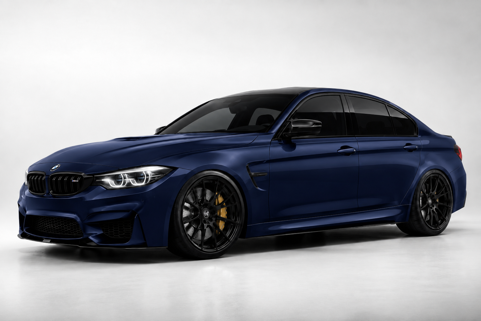 BMW M3 before wrap — stock blue