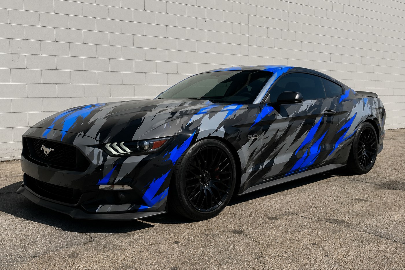 Mustang custom vinyl wrap
