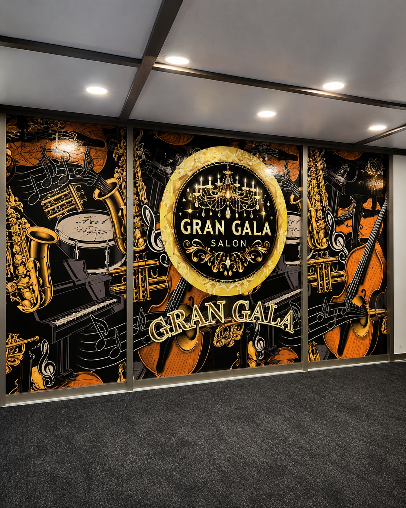 Gran Gala Salon instrument wall mural