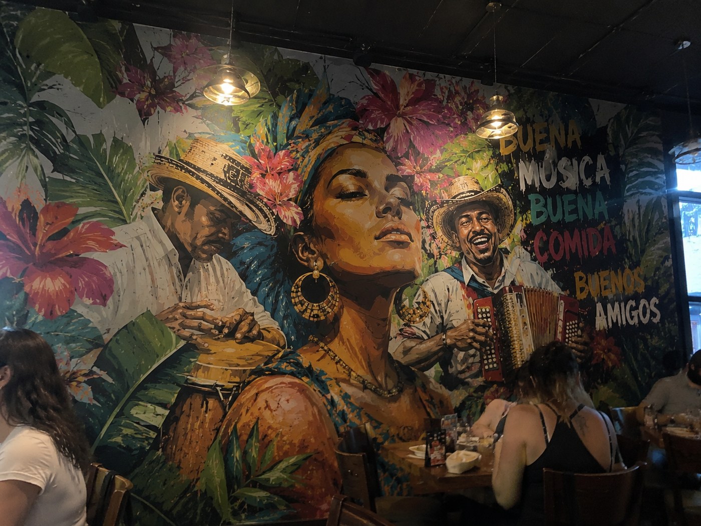 Latin cultural restaurant wall mural